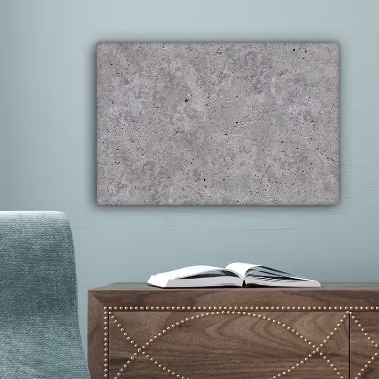 Beton - Leisteen - Grijs - Betonstructuur canvas 2cm klein -sfeer4