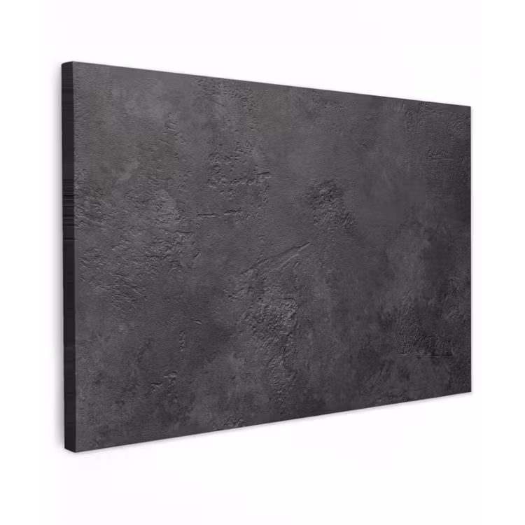Beton - Structuur - Industrieel - Zwart - Grijs canvas 2cm klein -z3d
