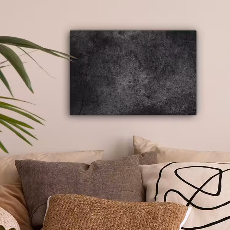 Beton - Structuur - Retro - Zwart - Grijs - Rustiek canvas 2cm klein -sfeer1