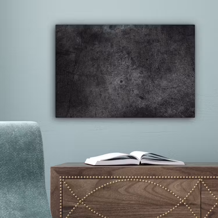 Beton - Structuur - Retro - Zwart - Grijs - Rustiek canvas 2cm klein -sfeer4