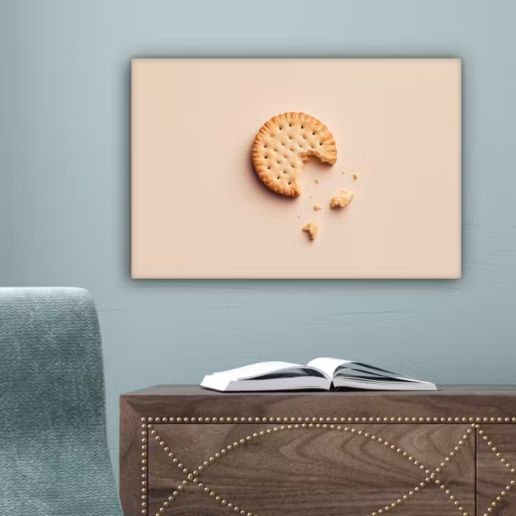 Koekje - Kruimels - beige canvas 2cm klein -sfeer4
