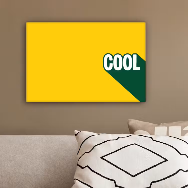 Cool - Geel - Groen canvas 2cm klein -sfeer3