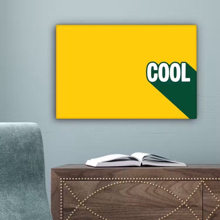 Cool - Geel - Groen canvas 2cm klein -sfeer4