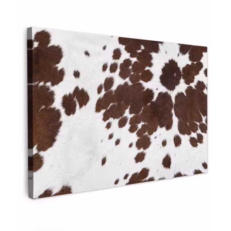 Koeienhuid - Klassiek - Bruin canvas 2cm klein -z3d