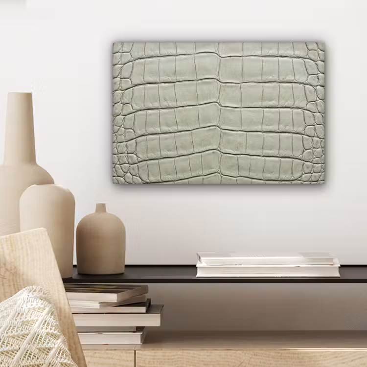 Krokodillenleer - Schubben - Groen canvas 2cm klein -sfeer6