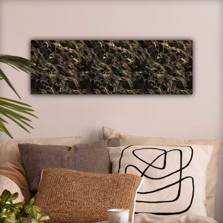 Kristal - Goud - Zwart - Marmer canvas 2cm klein 828 -sfeer1