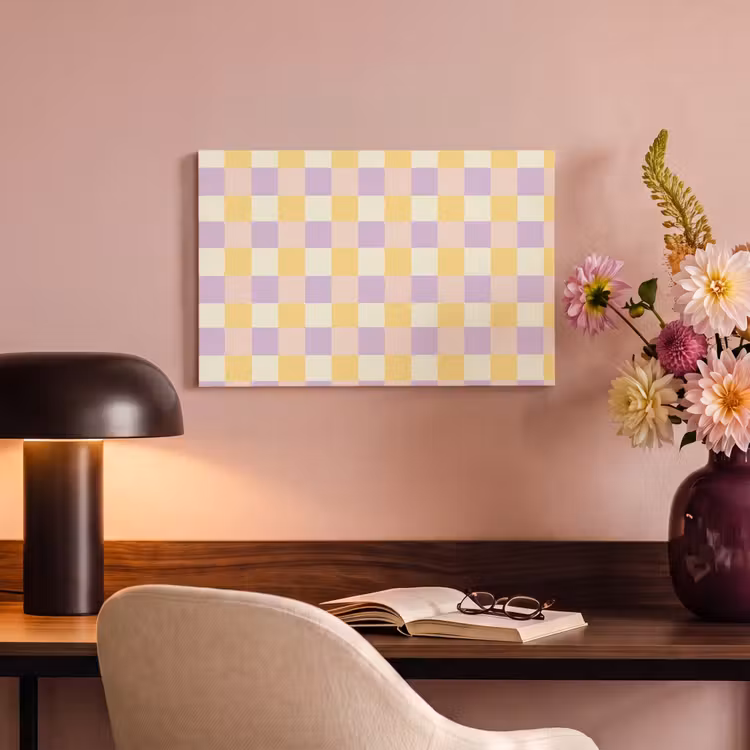 Blokjes - Lila - Geel canvas 2cm klein 34 -sfeer4