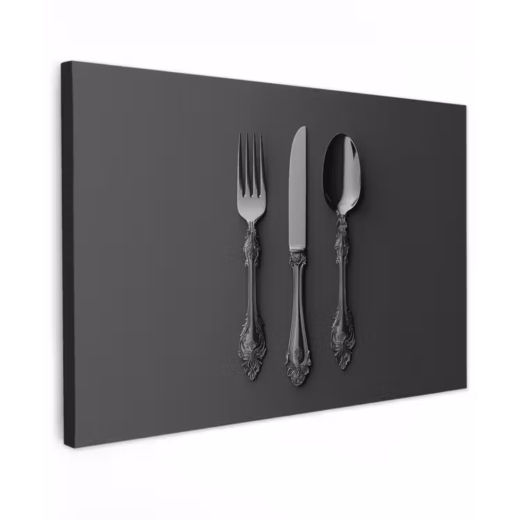 Bestek - Zwart canvas 2cm klein -z3d