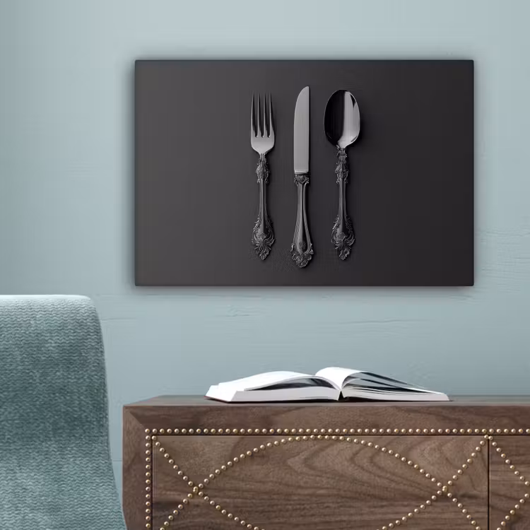 Bestek - Zwart canvas 2cm klein -sfeer4