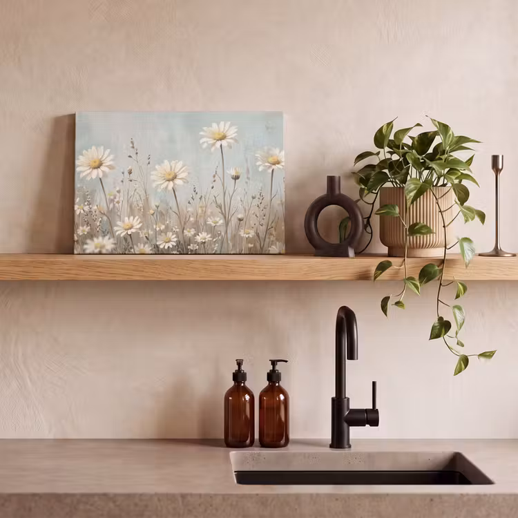 Madelief - Illustratie - Wit canvas 2cm klein -sfeer3