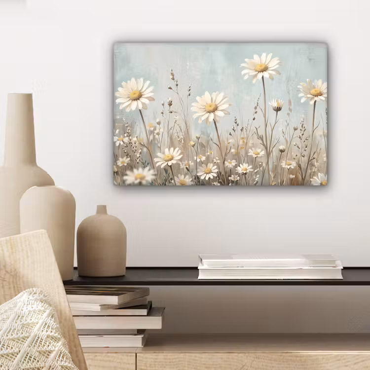 Madelief - Illustratie - Wit canvas 2cm klein -sfeer6