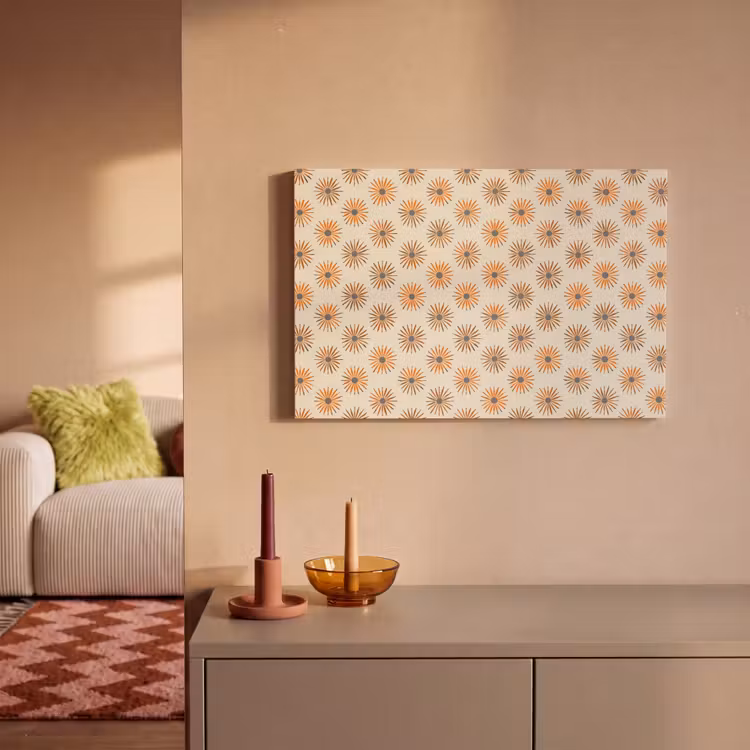 Madelief - Patroon - Oranje canvas 2cm klein 34 -sfeer1
