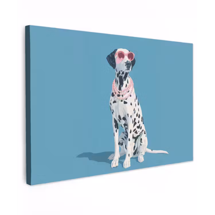 Dalmatiër - Zonnebril - Blauw canvas 2cm klein -z3d
