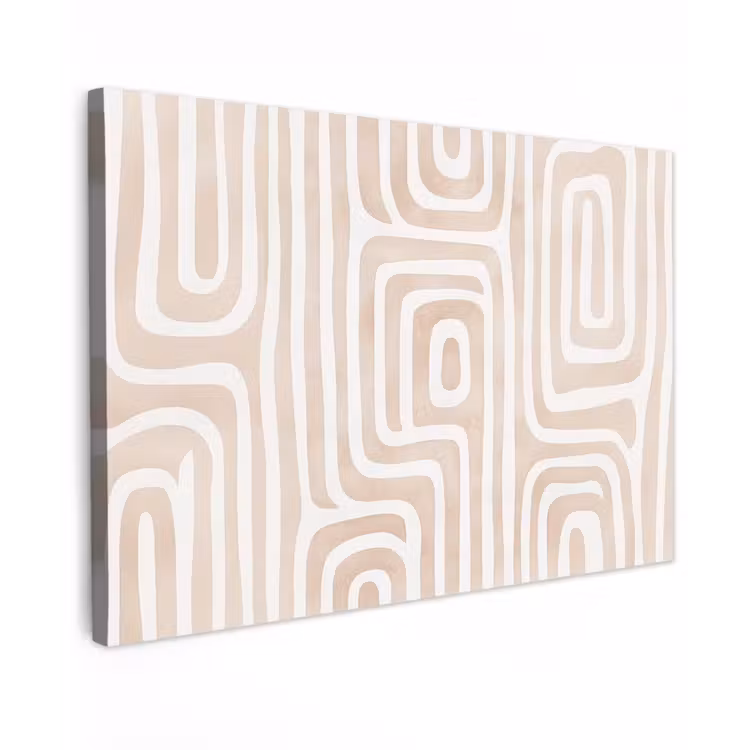Decoratief - Labyrint - Beige canvas 2cm klein -z3d