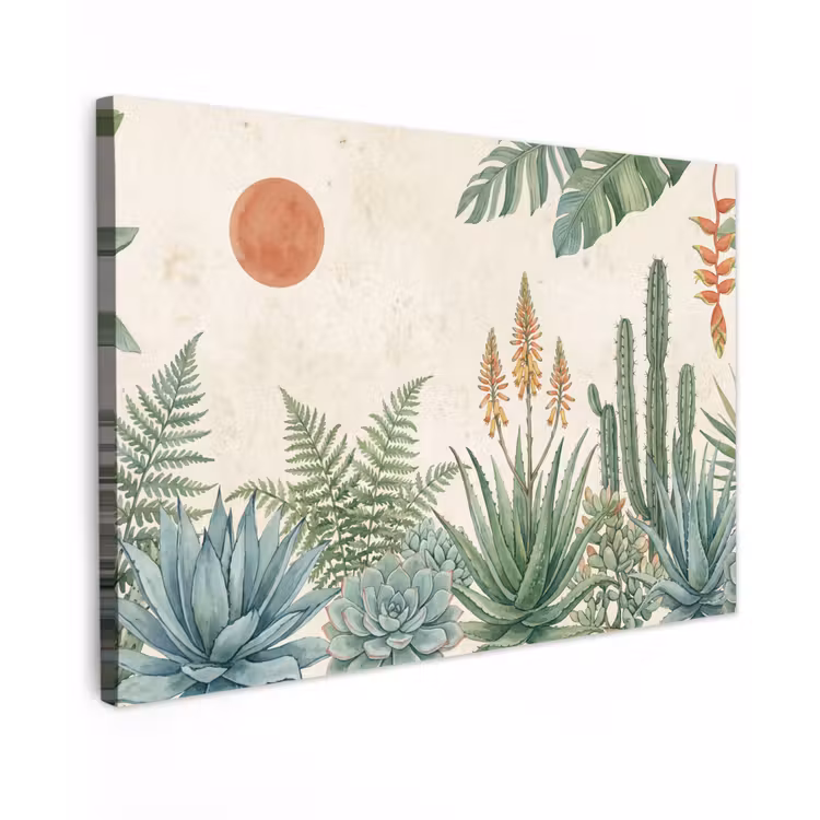Woestijn - Planten - Groen canvas 2cm klein -z3d