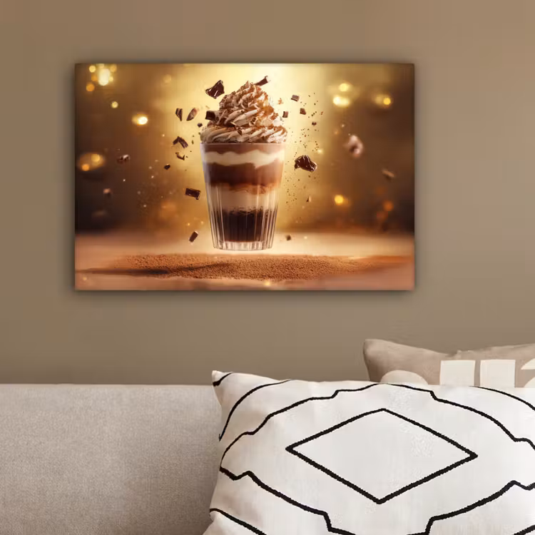 Dessert - Chocolade - Zoet - Eten canvas 2cm klein -sfeer3