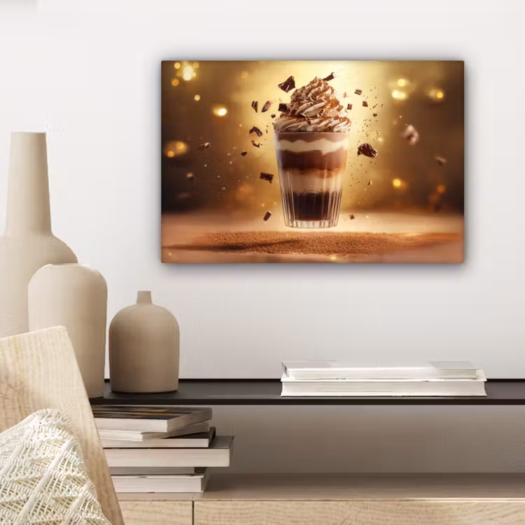 Dessert - Chocolade - Zoet - Eten canvas 2cm klein -sfeer6
