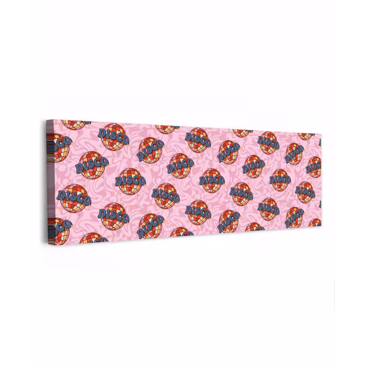 Disco - Bal - Patroon - Roze canvas 2cm klein 828 -z3d
