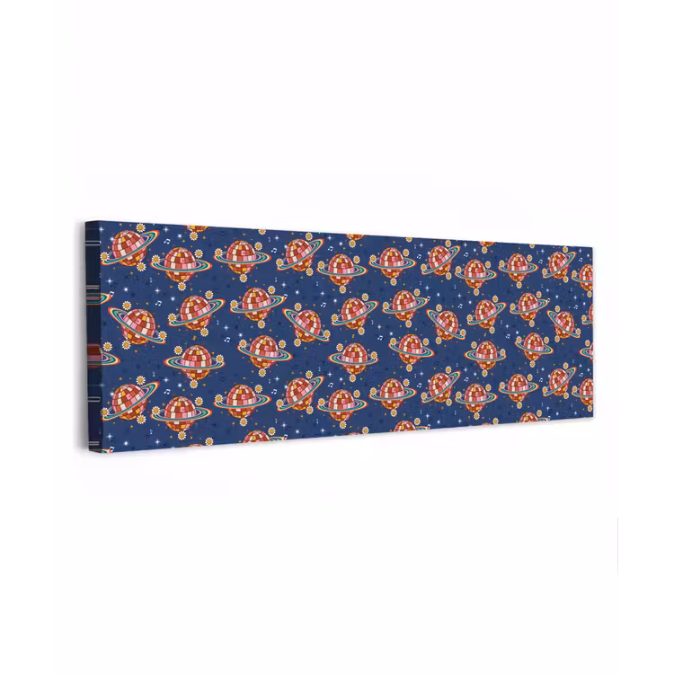 Disco - Blauw - Patroon canvas 2cm klein 828 -z3d