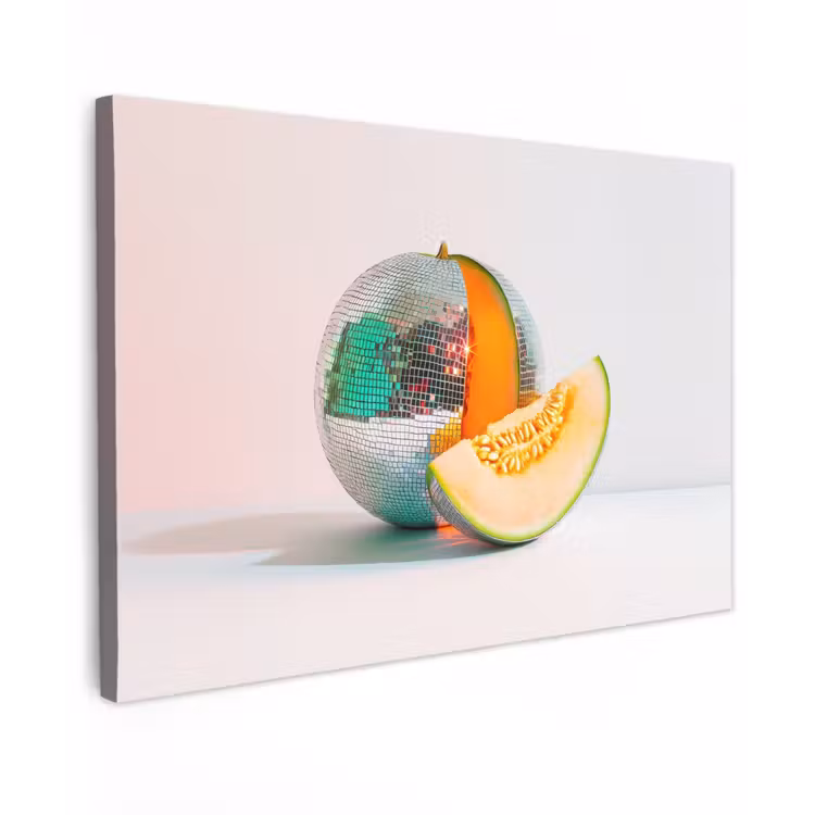 Disco - Discobal - Meloen - Pastel canvas 2cm klein -z3d