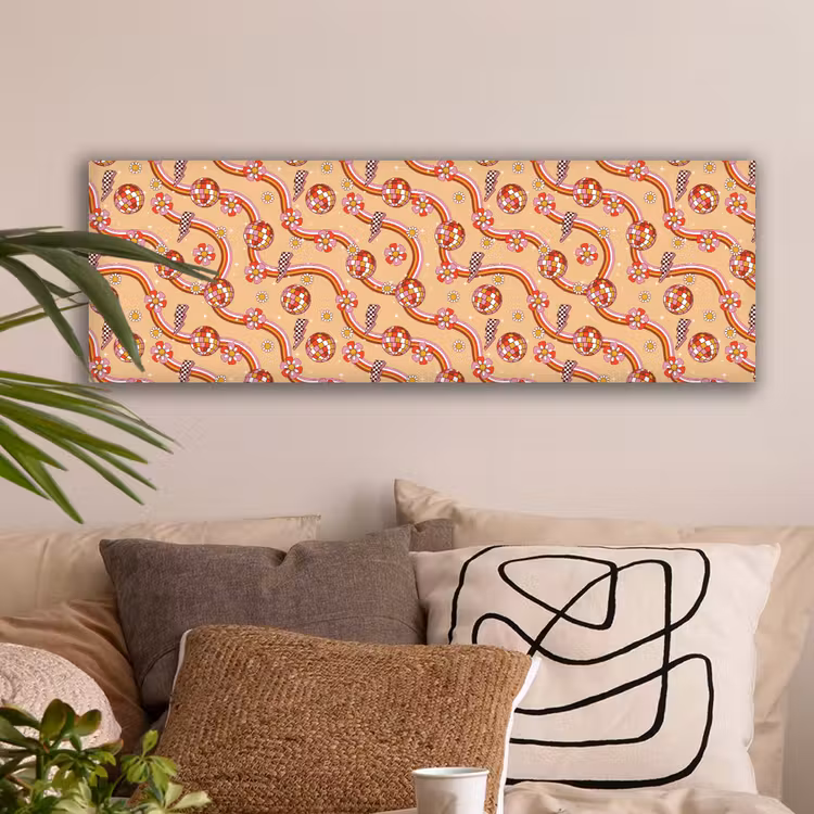Disco - Patroon - Lijnen canvas 2cm klein 828 -sfeer1
