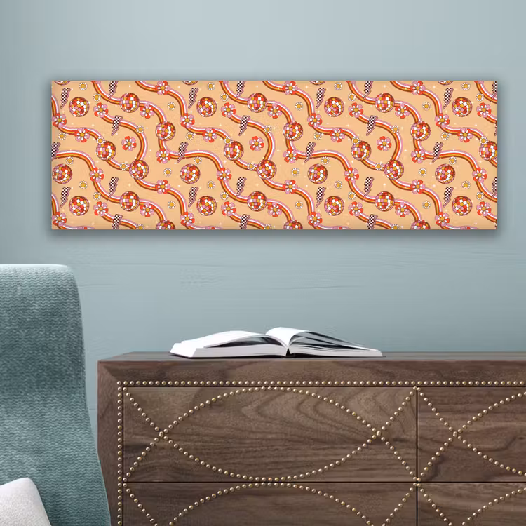 Disco - Patroon - Lijnen canvas 2cm klein 828 -sfeer4