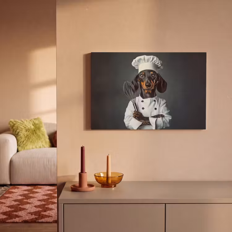 Hond - Garde - Kok canvas 2cm klein -sfeer1