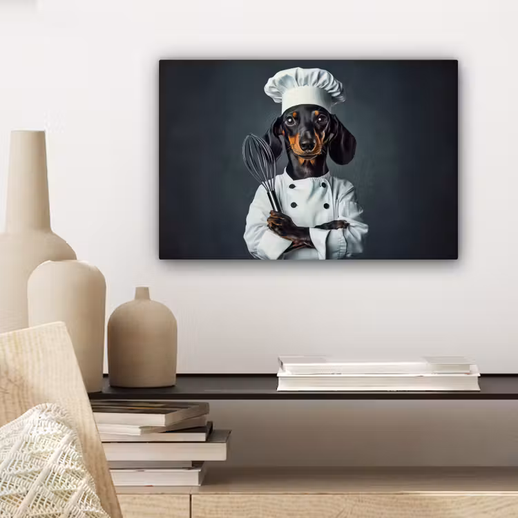 Hond - Garde - Kok canvas 2cm klein -sfeer6