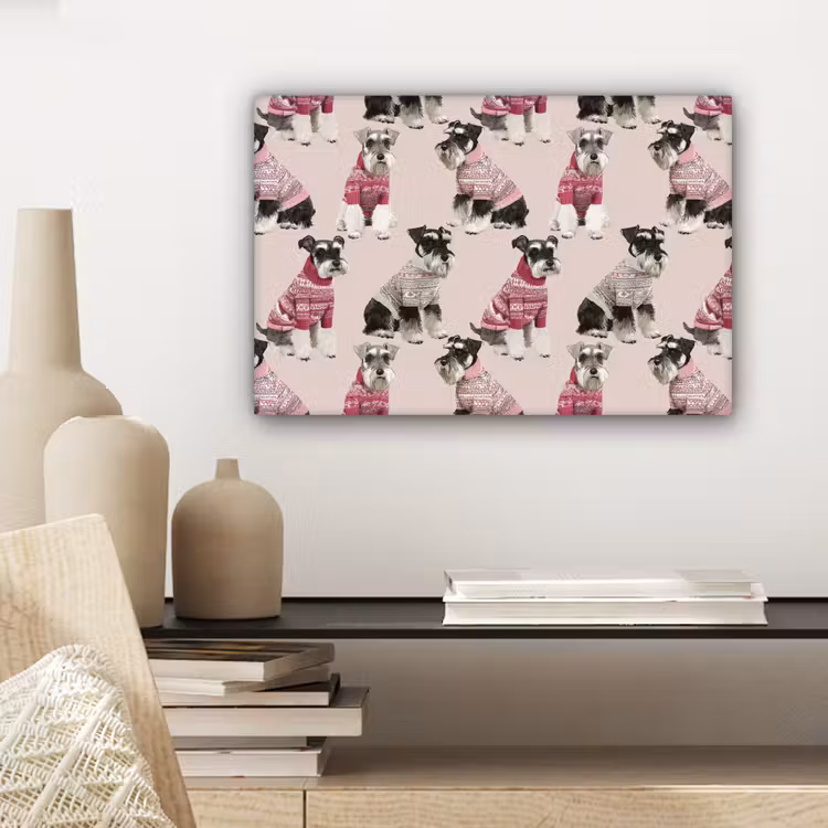 Honden - Truien - Rood canvas 2cm klein 34 -sfeer6