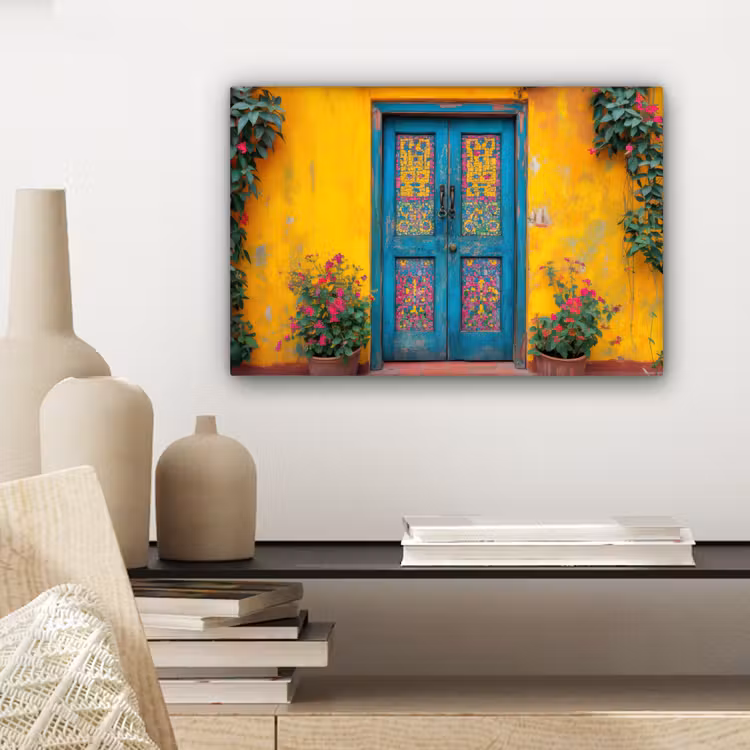 Deuren - Kleurrijk - Planten canvas 2cm klein -sfeer6