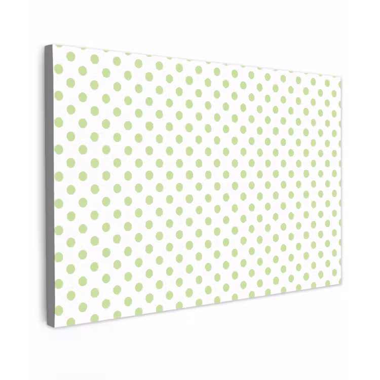 Dots - Klassiek - Groen canvas 2cm klein 34 -z3d