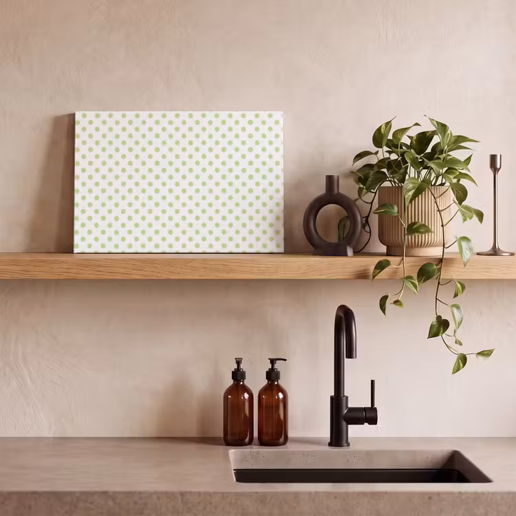 Dots - Klassiek - Groen canvas 2cm klein 34 -sfeer3