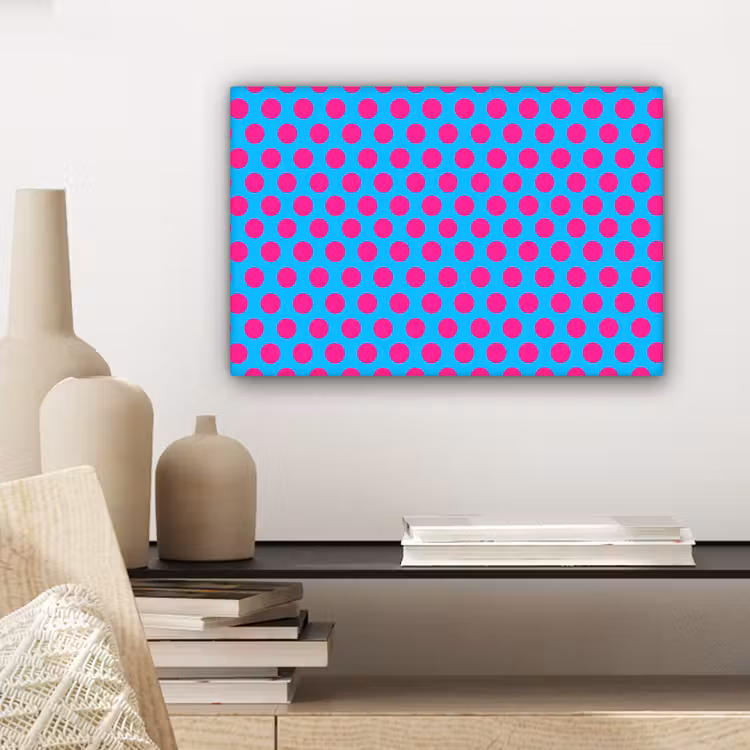 Stippen - Klassiek - Roze canvas 2cm klein 34 -sfeer6