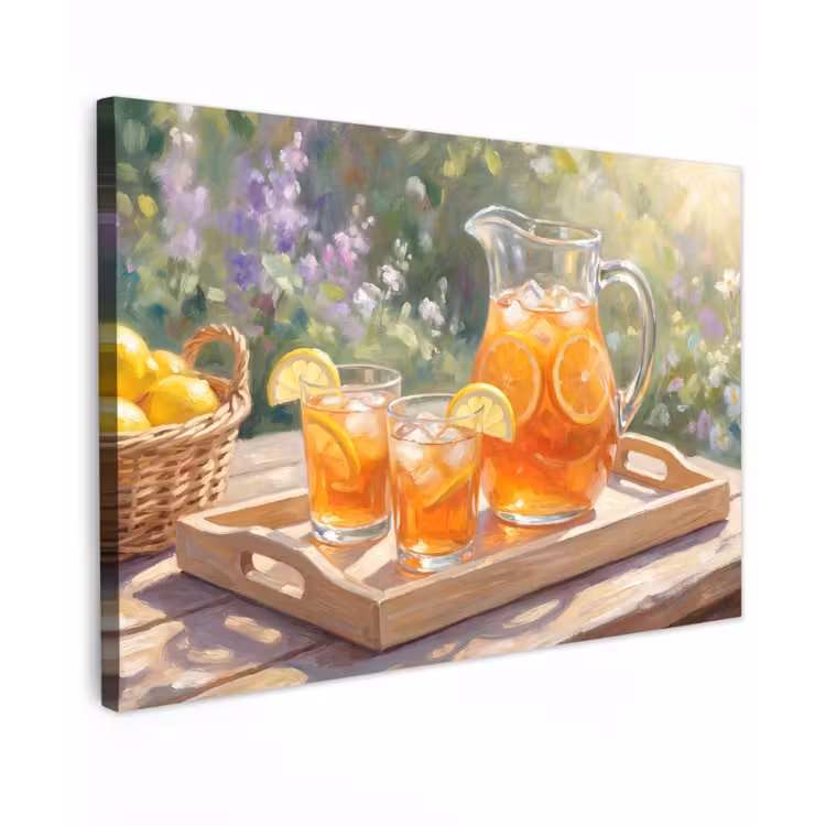 Drank - Citroen - Zomer - Tuin - Geel canvas 2cm klein -z3d