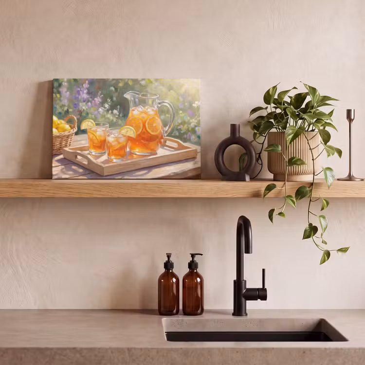 Drank - Citroen - Zomer - Tuin - Geel canvas 2cm klein -sfeer3