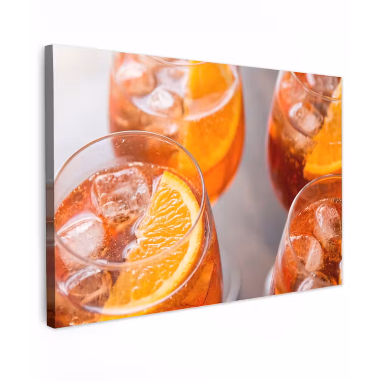 Drank - Sinaasappel - IJs - Zomer - Oranje canvas 2cm klein -z3d