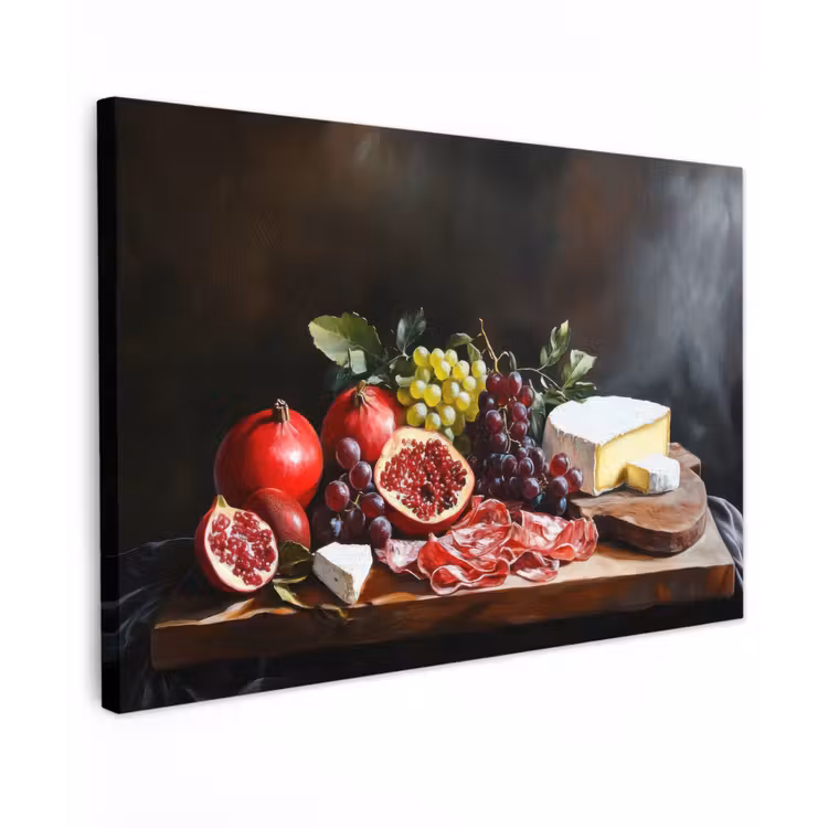 Borrelplank - Stilleven - Vintage canvas 2cm klein -z3d