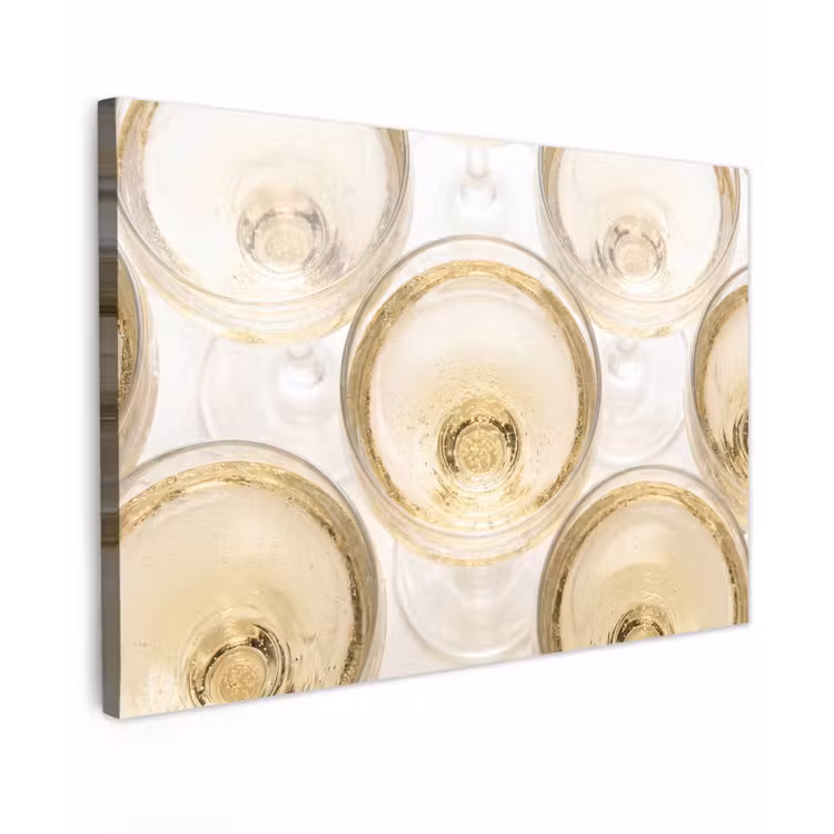 Drank - Glazen - Feest - Goud canvas 2cm klein -z3d