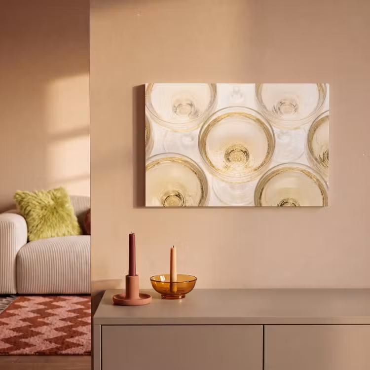 Drank - Glazen - Feest - Goud canvas 2cm klein -sfeer1