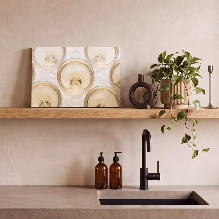 Drank - Glazen - Feest - Goud canvas 2cm klein -sfeer3