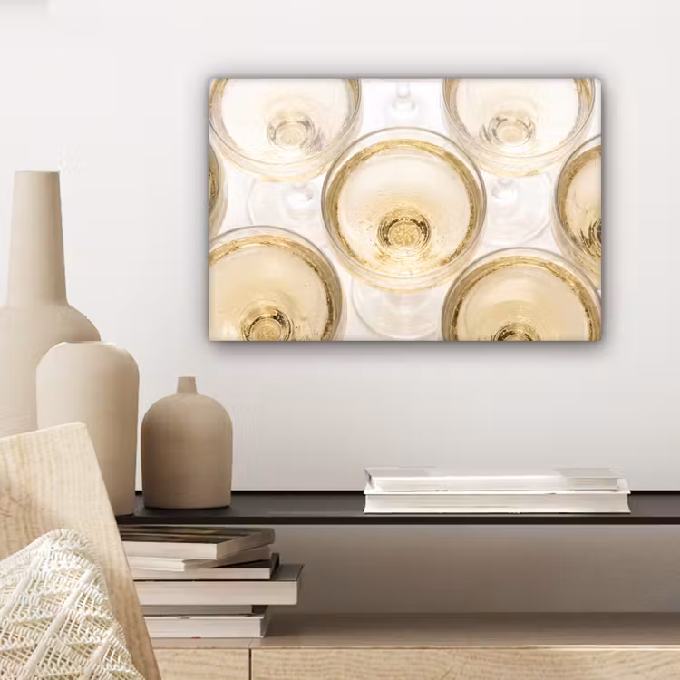 Drank - Glazen - Feest - Goud canvas 2cm klein -sfeer6