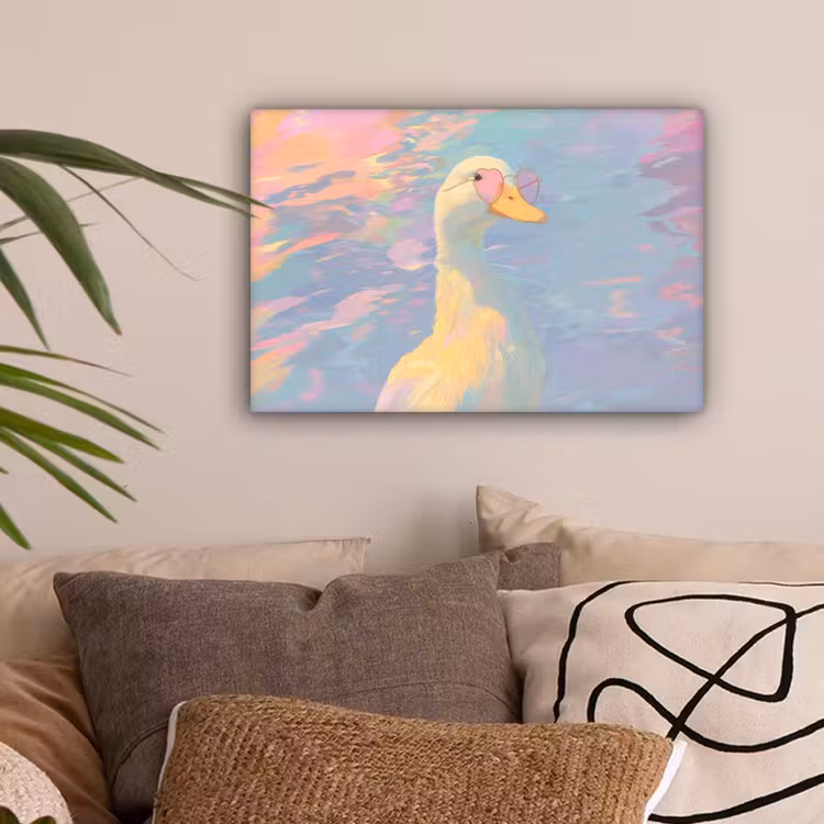 Eend - Zonnebril - Water canvas 2cm klein -sfeer1