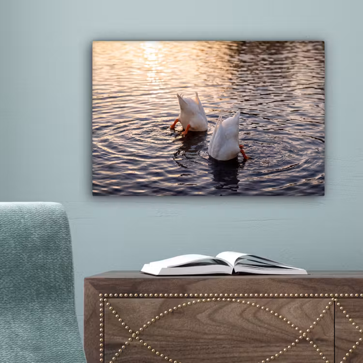 Eenden - Water - Natuur canvas 2cm klein -sfeer4