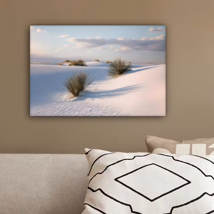 Duinen - Gras - Wolken - Beige canvas 2cm klein -sfeer3