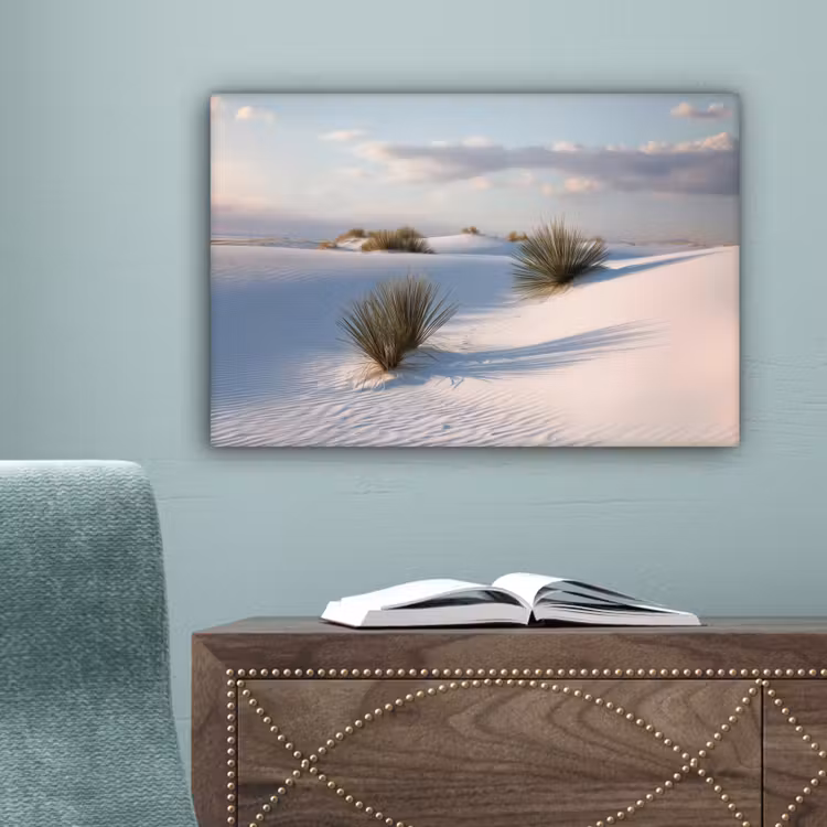 Duinen - Gras - Wolken - Beige canvas 2cm klein -sfeer4