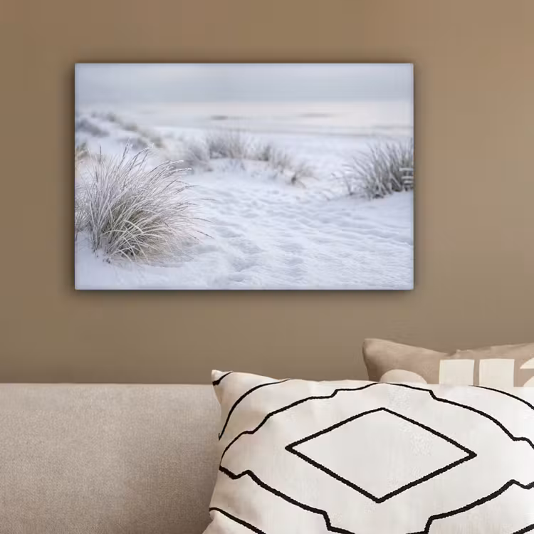 Duinen - Sneeuw - Strand - Winter - Serene canvas 2cm klein -sfeer3
