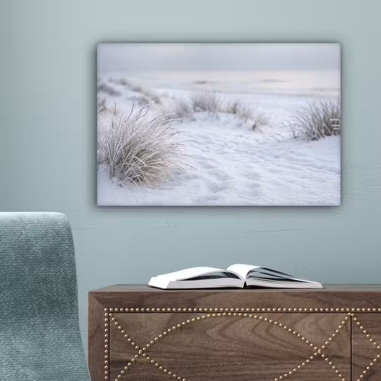 Duinen - Sneeuw - Strand - Winter - Serene canvas 2cm klein -sfeer4
