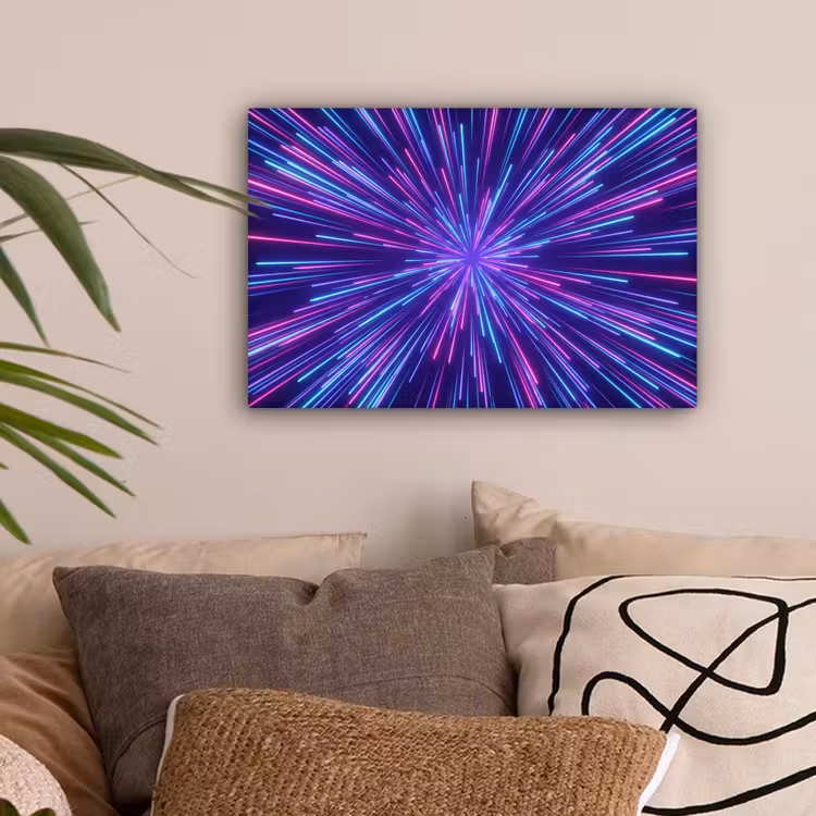 Dynamisch - Ruimte - Kleurrijk canvas 2cm klein -sfeer1