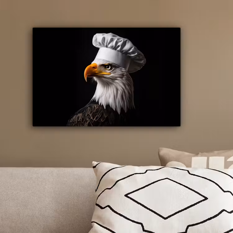 Arend -Amerika - Koksmuts - Vogel - Stoer canvas 2cm klein -sfeer3