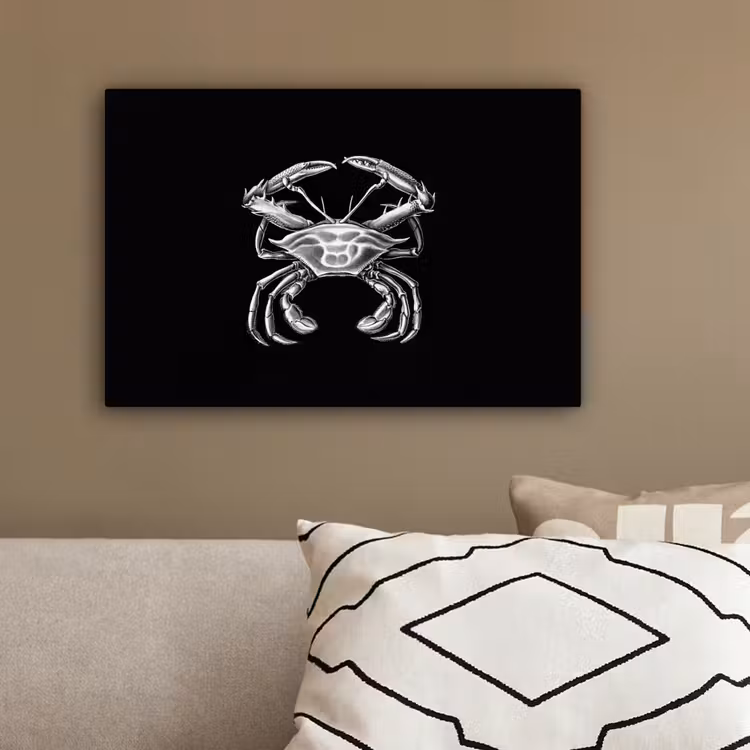 Ernst Haeckel - Krab - Oude meesters - Vintage - Dieren - Kunst canvas 2cm klein -sfeer3